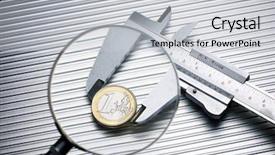  Presentation with measuring - Audience pleasing theme consisting of metal gauge measuring a one backdrop and a light gray colored foreground