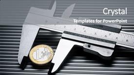  Presentation with measuring - Beautiful slide deck featuring metal gauge measuring a one backdrop and a gray colored foreground