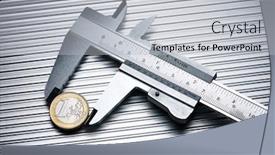  Presentation with euro - Cool new PPT layouts with metal-gauge-measuring-a-one backdrop and a light gray colored foreground