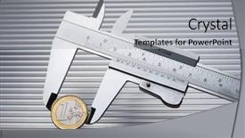  Presentation with metal - Colorful PPT theme enhanced with metal gauge measuring a one backdrop and a light gray colored foreground