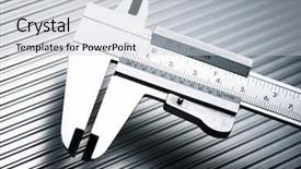  Presentation with metal - PPT theme having metal gauge on a metal background and a light gray colored foreground