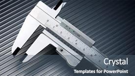  Presentation with metal - Audience pleasing slide deck consisting of metal gauge on a metal backdrop and a ocean colored foreground