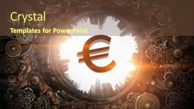  Presentation with mechanism - Amazing presentation design having metal gear mechanism backdrop and a tawny brown colored foreground