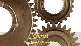  Presentation with plain caribbean - PPT theme with metal gears on plain background background and a tawny brown colored foreground