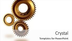  Presentation with plain - Presentation theme with metal gears on plain background background and a white colored foreground