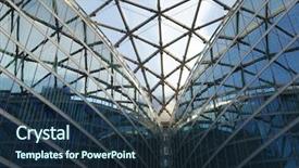  Presentation with structure - Amazing PPT layouts having science architecture - metal-glass architectural structure backdrop and a tawny brown colored foreground