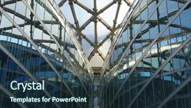  Presentation with protein structure mumps virus 3d - Theme having polygons - metal-glass architectural structure background and a tawny brown colored foreground