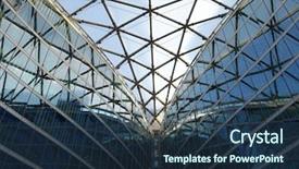  Presentation with structure - Audience pleasing PPT layouts consisting of science architecture - metal-glass architectural structure backdrop and a ocean colored foreground