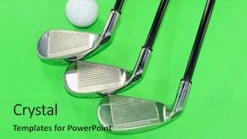  Presentation with driver - Colorful PPT layouts enhanced with metal golf driver backdrop and a  colored foreground