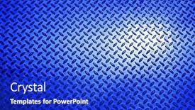  Presentation with metal - Slide deck featuring metal-grate-texture-surface background and a royal blue colored foreground