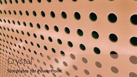  Presentation with shiny - Presentation design enhanced with metal-hole-mesh-pattern-shiny background and a coral colored foreground