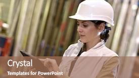  Presentation with it industry - Audience pleasing slide deck consisting of metal industry warehouse checking products backdrop and a coral colored foreground