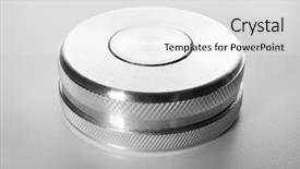  Presentation with feminine pad - Colorful slides enhanced with metal ink pad on grey backdrop and a white colored foreground