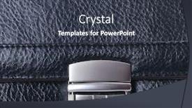  Presentation with leather bag - Colorful slides enhanced with metal lock on leather bag backdrop and a tawny brown colored foreground