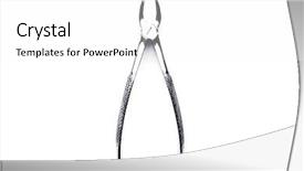  Presentation with white clay tiled roof - Beautiful presentation design featuring surgical supplies - metal medical clamps isolated backdrop and a white colored foreground