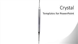  Presentation with diagnosis - Presentation featuring metal medical dental tool isolated background and a white colored foreground