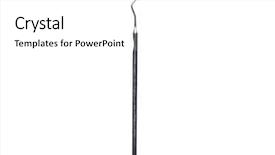  Presentation with dental full metal crown - Cool new presentation theme with metal medical dental tool isolated backdrop and a  colored foreground