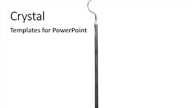  Presentation with dental full metal crown - Presentation theme with metal medical dental tool isolated background and a white colored foreground