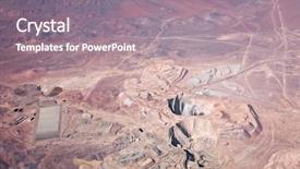  Presentation with chile - Slide set with metal mines - aerial view of open-pit copper background and a gray colored foreground