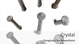  Presentation with nails - Amazing slide set having metal nails set isolated backdrop and a white colored foreground
