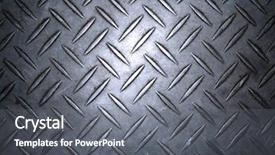  Presentation with diamond plate - Cool new PPT layouts with metal non-slip treads plate backdrop and a gray colored foreground