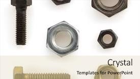  Presentation with nuts - Presentation consisting of metal nuts bolts and screw background and a lemonade colored foreground