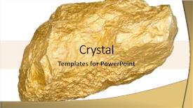  Presentation with gold nugget - Theme having gold nugget isolated on white background and a yellow colored foreground