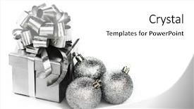  Presentation with silver fern black white flag - Colorful slides enhanced with metal packaging - silver gift isolated on white backdrop and a white colored foreground