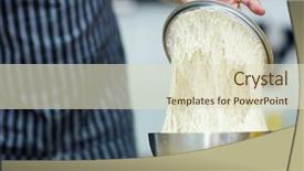  Presentation with food plate starter or entree - Amazing theme having metal pane - baker checking sourdough starter backdrop and a soft green colored foreground