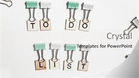  Presentation with work quality - PPT theme having metal-paper-clips-isolated-over background and a sky blue colored foreground