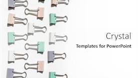  Presentation with work quality - Presentation theme enhanced with metal-paper-clips-isolated-over background and a white colored foreground