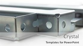  Presentation with metal plating - Slides with metal-parts-fabricated-metal-parts background and a white colored foreground