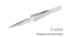  Presentation with metal - Slide set featuring metal-pincet-tweezers-isolated background and a white colored foreground