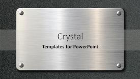  Presentation with plaque - Amazing presentation theme having aluminium - metal plaque or plate backdrop and a light gray colored foreground