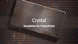  Presentation with metal - Cool new presentation with metal plate over grid background backdrop and a dark gray colored foreground