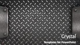  Presentation with diamond plate - PPT layouts featuring metal plate template background and a dark gray colored foreground