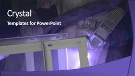  Presentation with zinc - Beautiful presentation theme featuring metal powders - zinc spray coating process backdrop and a wine colored foreground