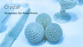  Presentation with metal - Presentation theme consisting of metal-products-made-by-3d background and a sky blue colored foreground