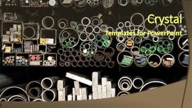  Presentation with steel products - Audience pleasing slide set consisting of metal profiles and tubes backdrop and a tawny brown colored foreground