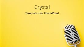  Presentation with vintage retro - Cool new theme with metal-retro-microphone-vintage-microphone backdrop and a white colored foreground