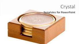  Presentation with metal - Slides featuring metal-rimmed-coasters-with-wooden background and a white colored foreground