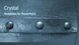  Presentation with vessels rivets - PPT theme consisting of metal rivets background background and a ocean colored foreground