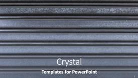  Presentation with metal roller shutter - Amazing slides having metal-roller-shutter-pattern-texture backdrop and a gray colored foreground