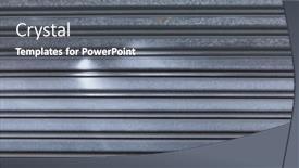  Presentation with metal roller shutter - Amazing presentation design having metal-roller-shutter-pattern-texture backdrop and a dark gray colored foreground