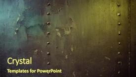  Presentation with metal plating - PPT theme having metal rust background background and a tawny brown colored foreground