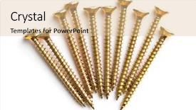  Presentation with blank whiteboard isolated on white - Beautiful slides featuring metal screws isolated on white backdrop and a lemonade colored foreground