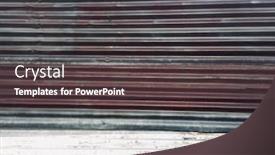  Presentation with sheet metal - PPT theme enhanced with metal sheet rusted and used industrial background background and a dark gray colored foreground