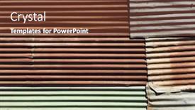  Presentation with sheet metal - Presentation design consisting of metal sheet rusty and stained industrial background background and a tawny brown colored foreground