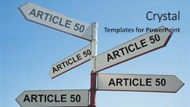  Presentation with saying - PPT theme consisting of metal sign post with text background and a light blue colored foreground