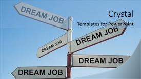  Presentation with saying - PPT layouts enhanced with want ad - metal sign post with text background and a light blue colored foreground